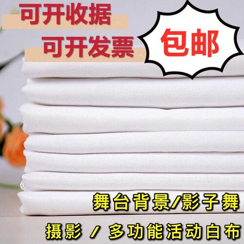 白布拍照背景布ins挂布影子舞投影幕布涂鸦画布涤纶布纯白色布料