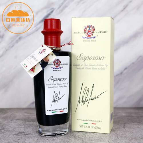 balsamic意大利醋进口巴萨米克黑醋6年窖藏沙拉醋SAPOROSO 200ml