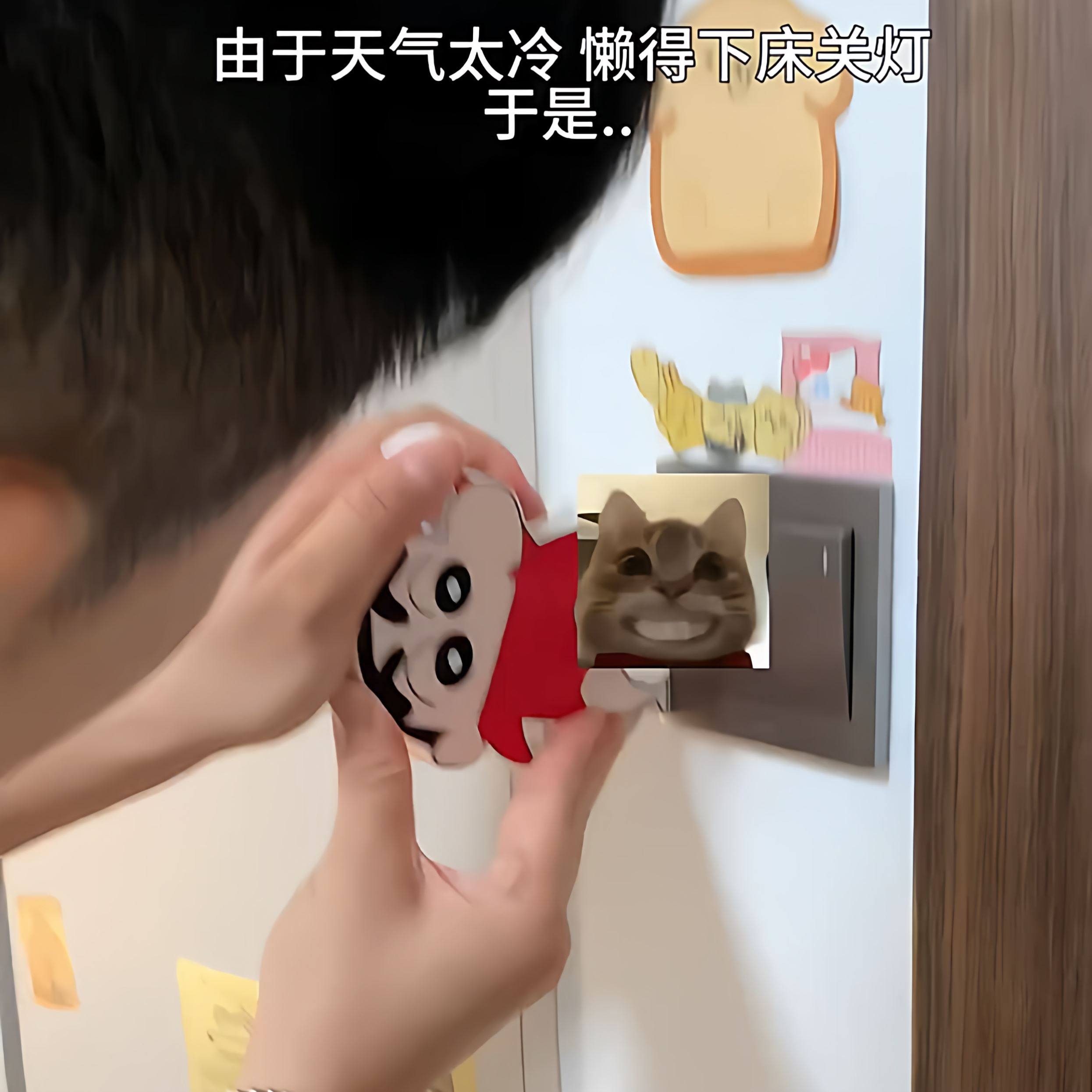 【好抽象的关灯方式】蜡笔小新大象开关辅助器语音控制关灯神器