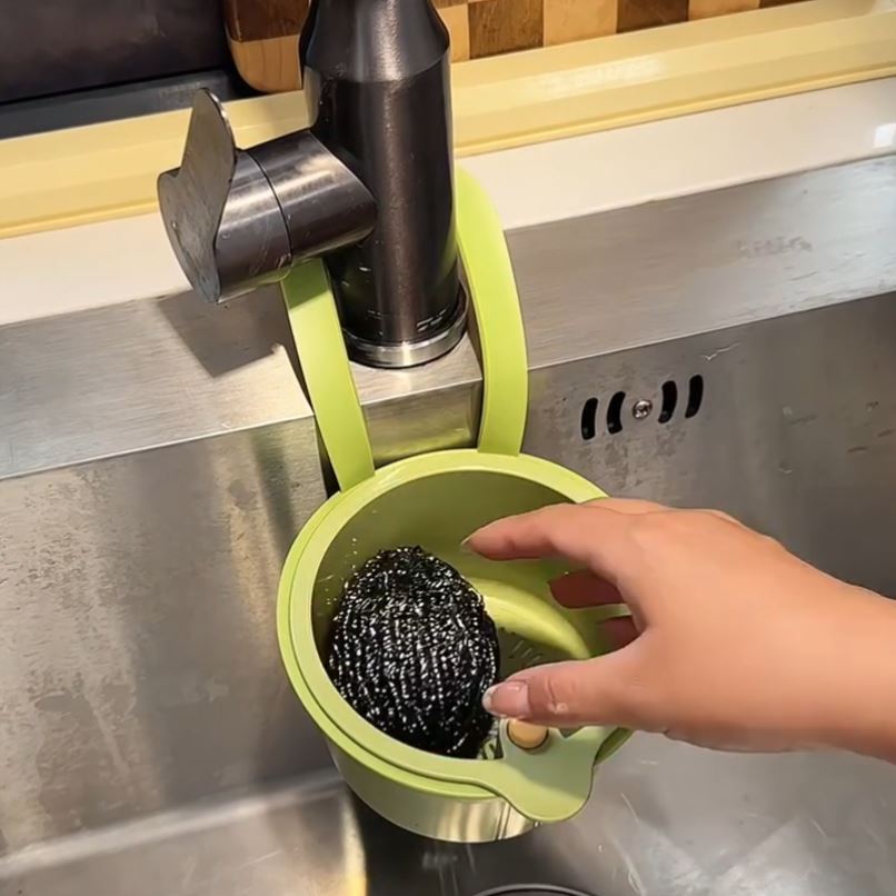 自动倒渣水槽过滤网家用厨房水池剩菜剩饭过滤器不脏手垃圾处理器