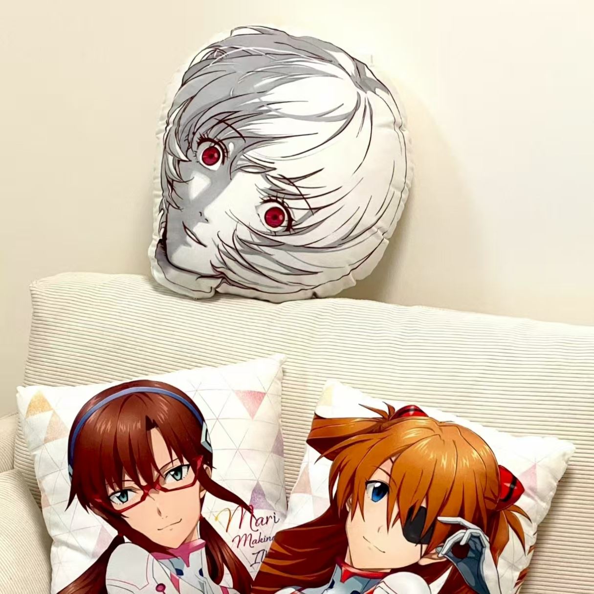 新世纪福音战士大白丽抱枕EVA真心为你明日香绫波丽周边玩偶靠垫