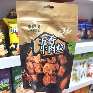 来伊份五香牛肉粒袋装108克