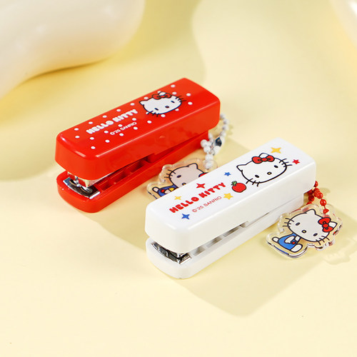 正版Joytop悦木凯蒂猫MINI订书机套装便携收纳订书机家用办公装订