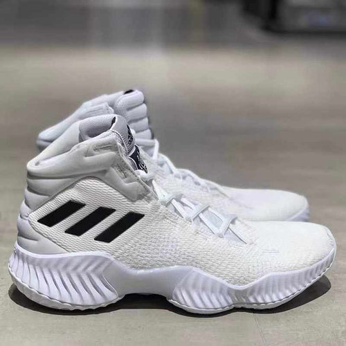 正品Adidas阿迪达斯男织物网面透气中帮休闲运动实战篮球鞋FW5745