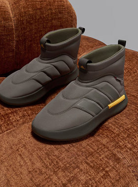 正品Adidas阿迪达斯男女面包鞋保暖防滑耐磨中高帮休闲棉鞋JR0069