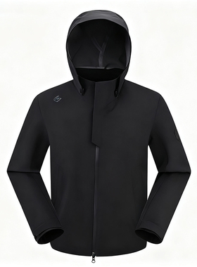 探路者单层冲锋衣男2025秋冬新款防风戈尔夹羽绒外套TAEEAN91527