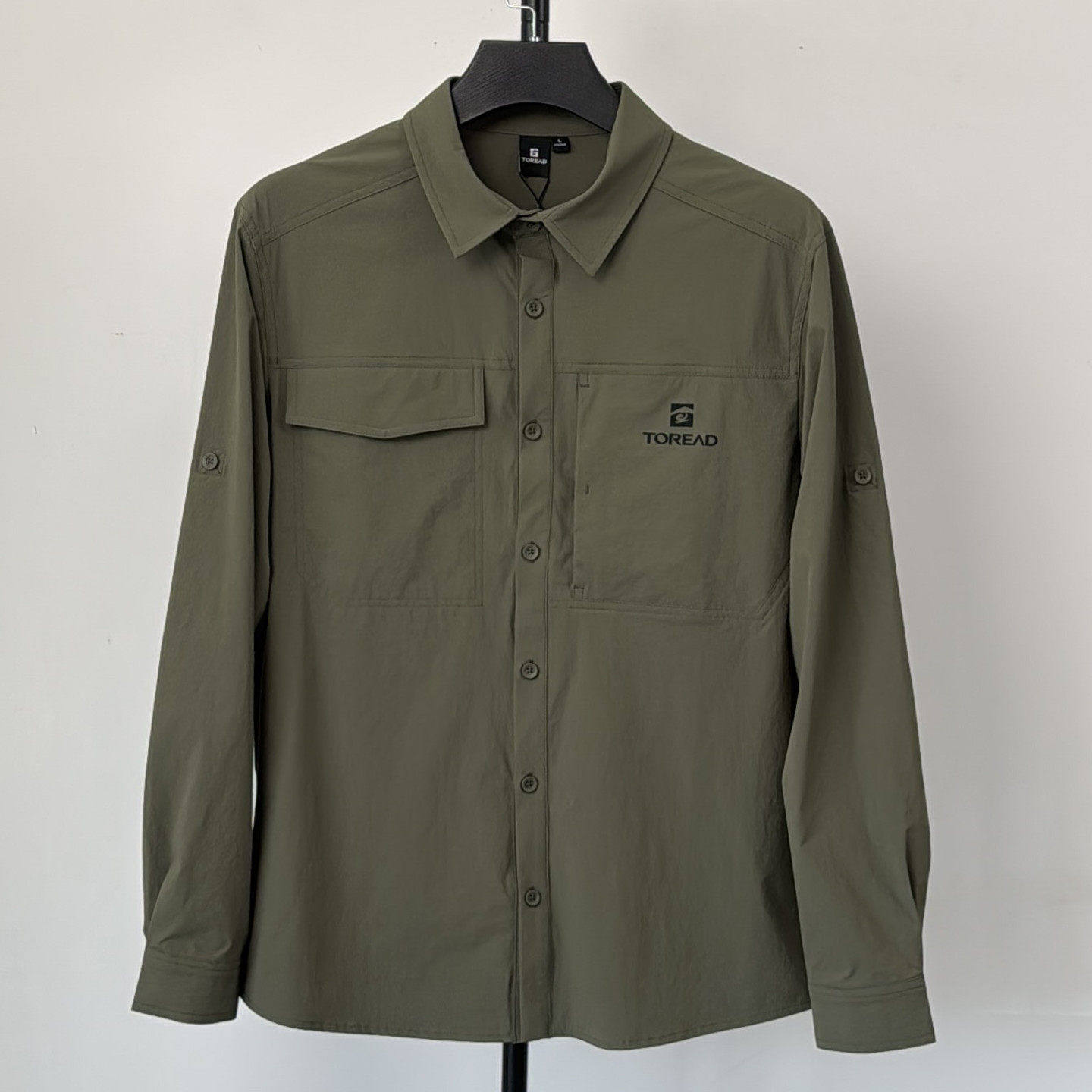 探路者衬衫男25年春夏新款户外吸湿速干清爽长袖外套TAKKAN81291