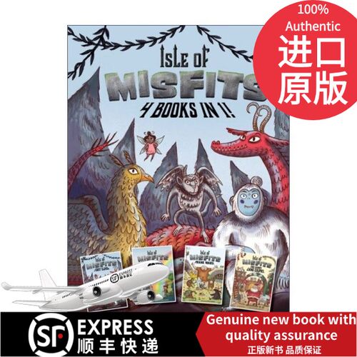 进口原版书籍Isle of Misfits: 4 books in 1! 异类岛4合1 精装章节书Jamie Mae出版社9781499809992
