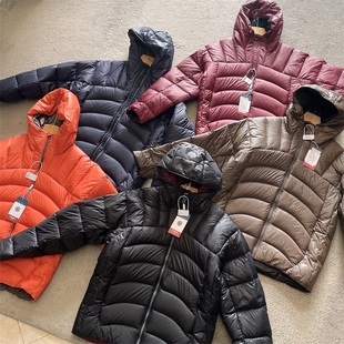 刺绣高端户外品牌石墨烯热反射男女款运动防风防水连帽排骨羽绒服