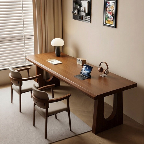 全实木书桌双人电脑桌实木家用