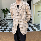 格子飘带男士时尚西服P160，男装西服，星座407-1