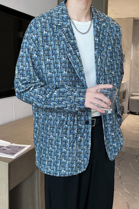 小香风休闲时尚男士单西服外套P115图片