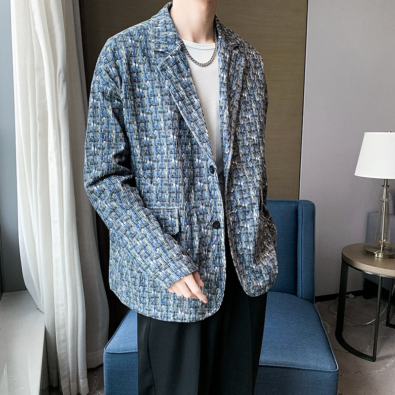 小香风休闲时尚男士单西服外套P115图片