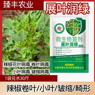 展叶润绿微生物菌剂叶面肥一遍净花叶卷叶小叶黄叶皱缩瓜果蔬菜