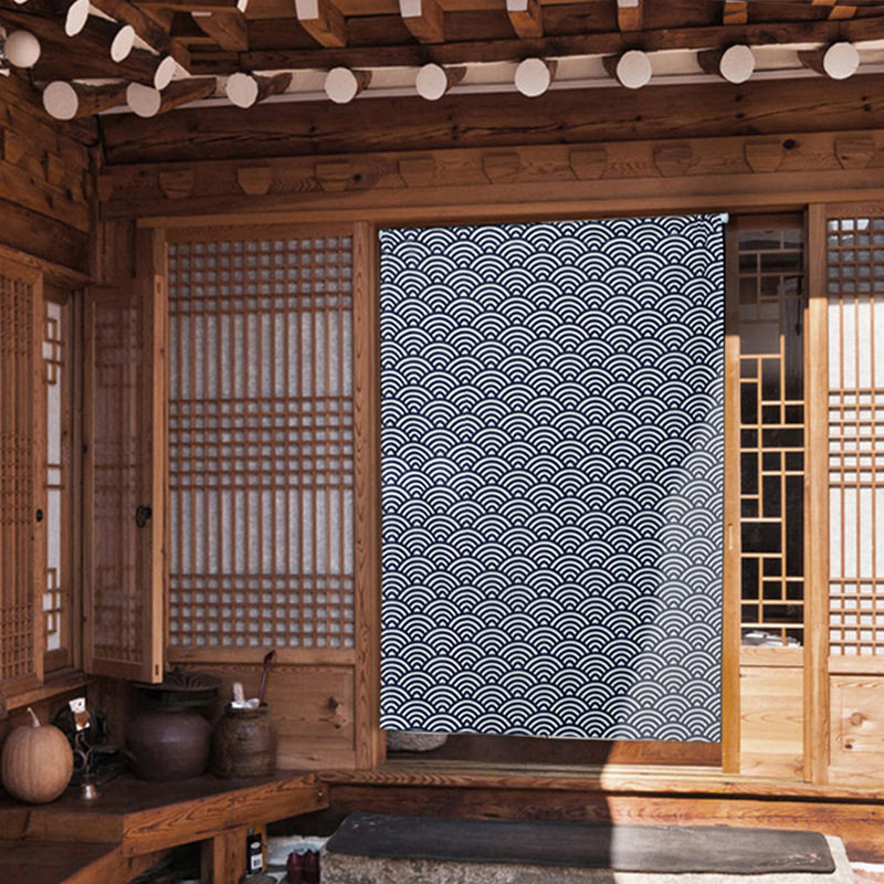 厨房门帘日式门帘韩式布艺和风