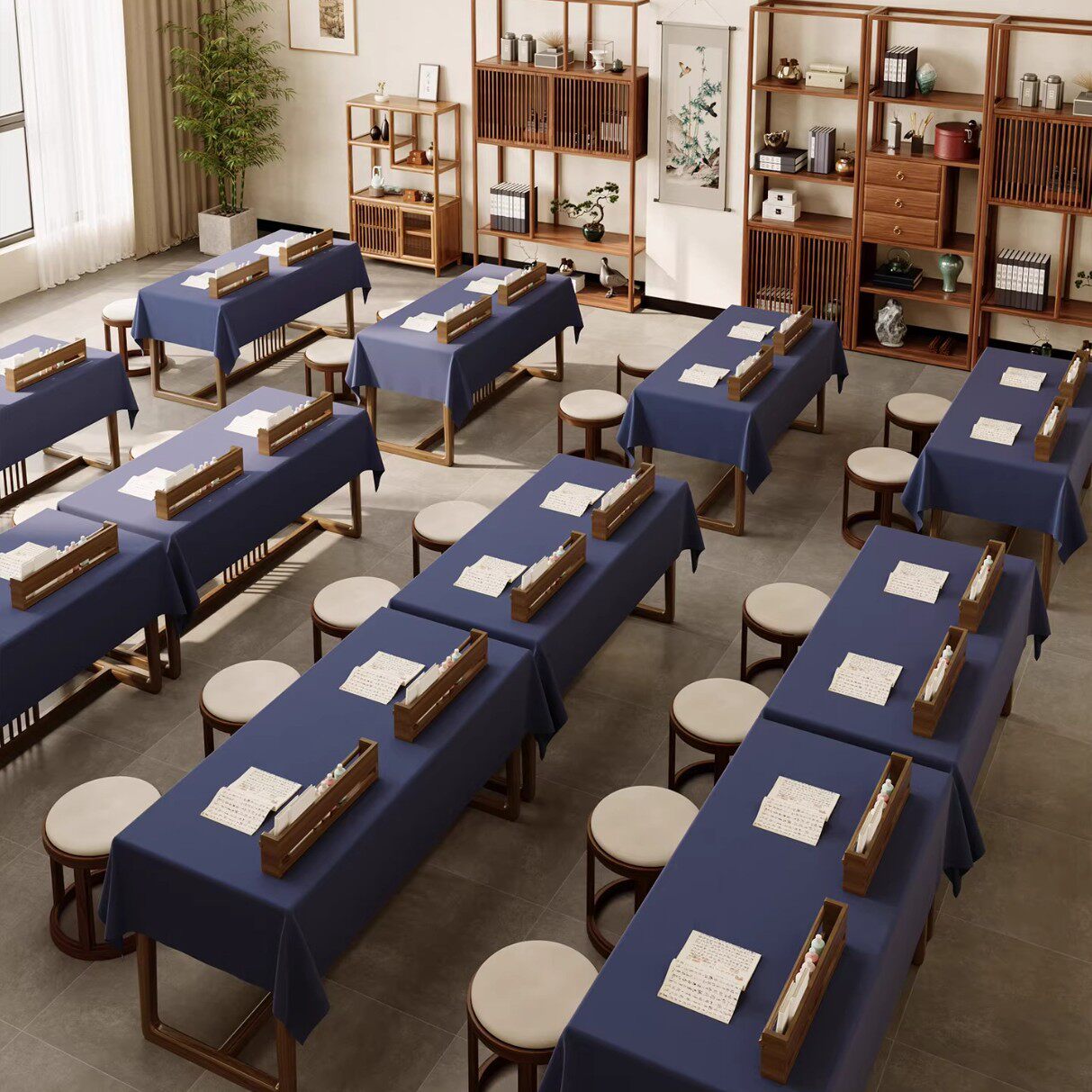 定制新中式书房羊毛毛毡书法桌布桌面羊毛毡大尺寸小学生专用桌垫