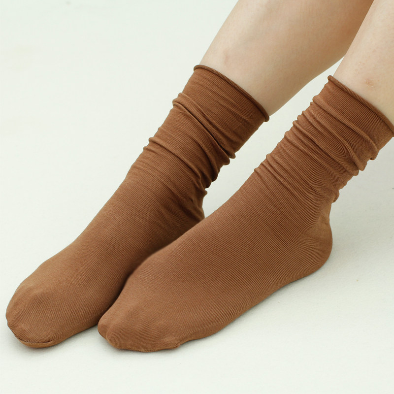 3双装 春秋薄款卷边松口袜女士宽口无跟堆堆袜月子袜纯棉中筒袜子,女士内衣/男士内衣/家居服,中筒袜,淘宝优惠券,粉丝福利购,淘宝优惠卷