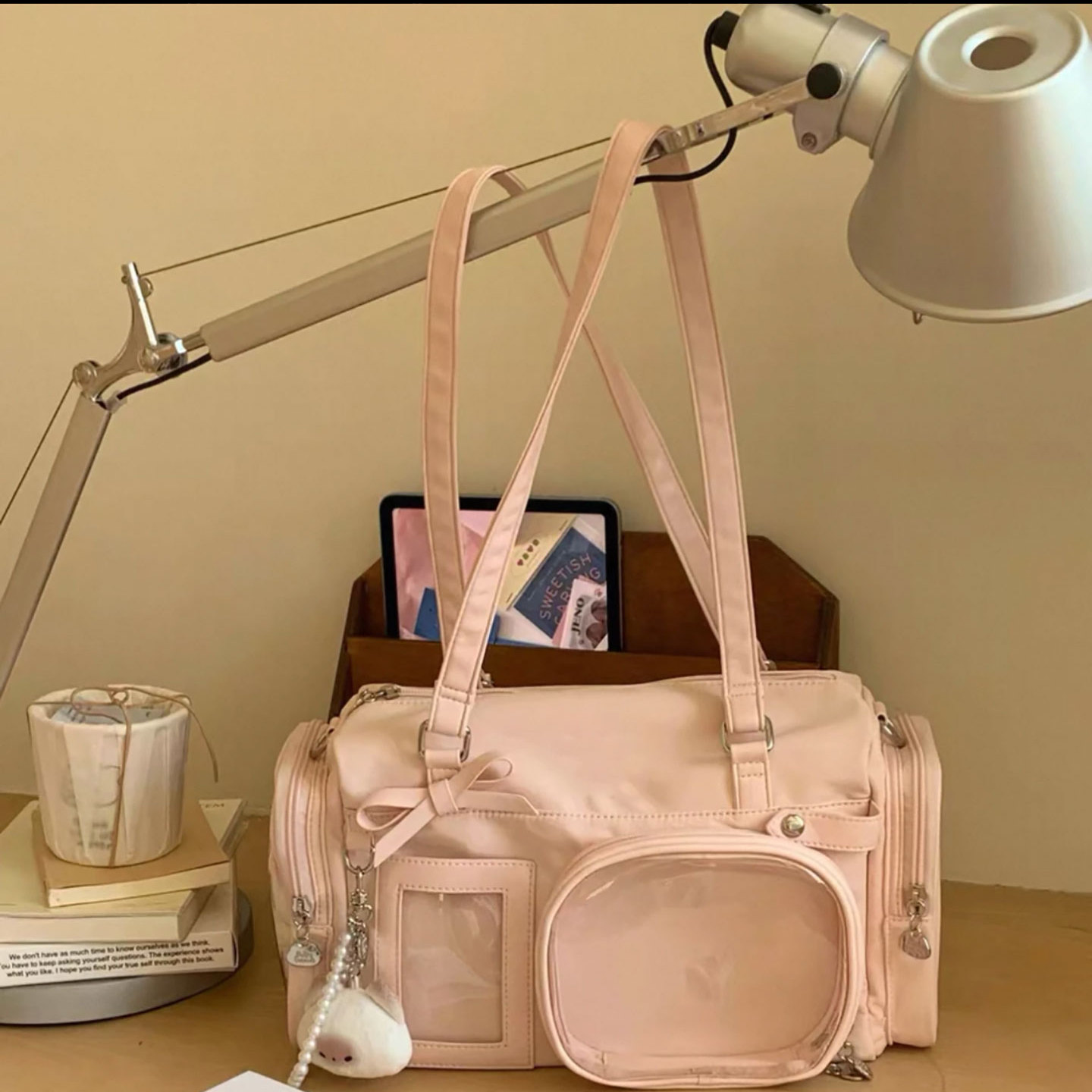 大容量蝴蝶结腋下单肩包包二次元追星演唱会制服包痛包女手提娃包