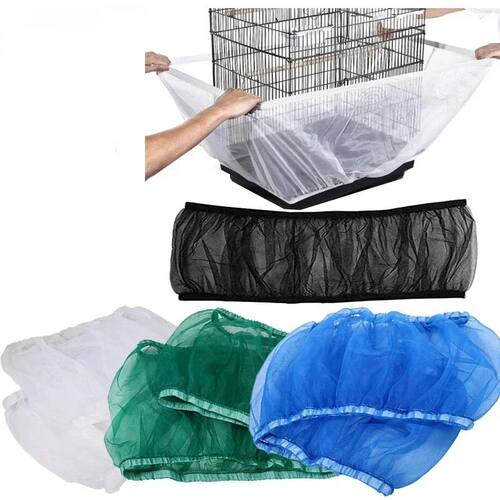 Mesh Bird Cage Cover Shell Skirt Net Easy Cleaning Catcher G