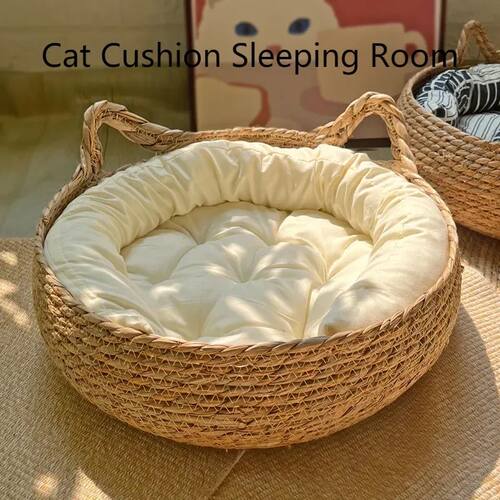 Four Seasons Universal Pure Handmade Vine Woven Cat Nest Sea