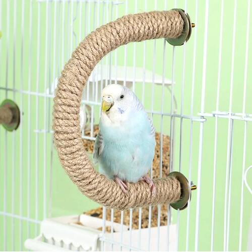 Bird Perch Parrot Toy Bird Cage Supply Bird Standing Rope Bi