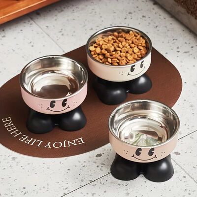 Elevated Dog Cat Bowl Stainless steel Food Water Bowls Raise