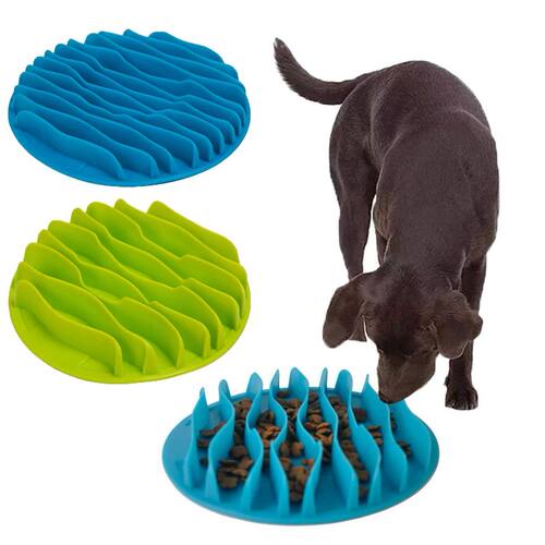 Pet Dog Cat Food Slow Feeder Jungle Design Puppy Anti Slip C