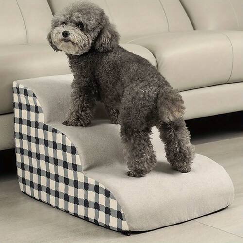 Pet 2/3 Steps High Density Foam Dog Secure Stairs Ramps Non-