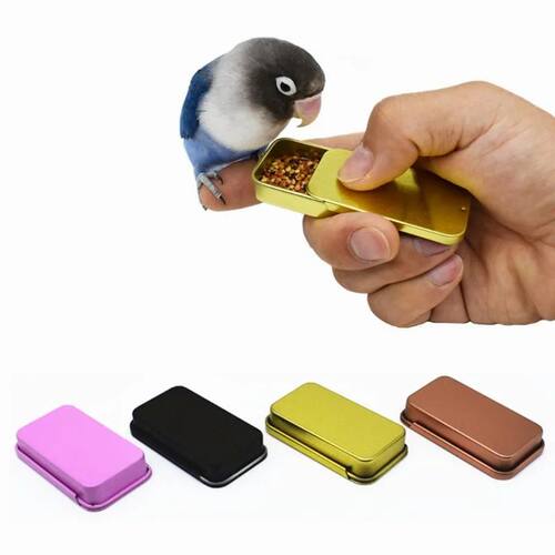 Bird Training Food Jar Parrot Handheld Feeder Bird Interacti