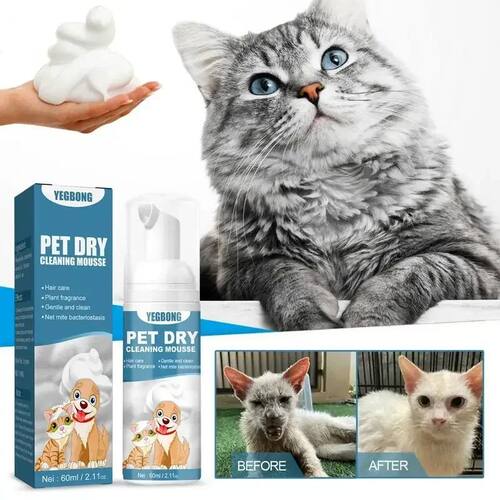 Waterless Cat Dog Shampoo No Re Dogs Cats Cleaning Mousse Pe