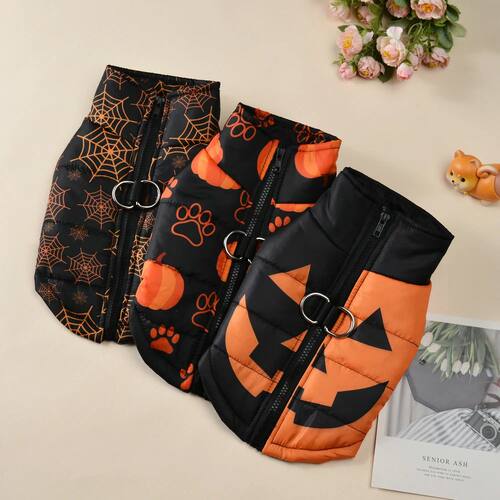 Halloween Dog Clothes Winter Warm Puppy Vest Jacket For Smal