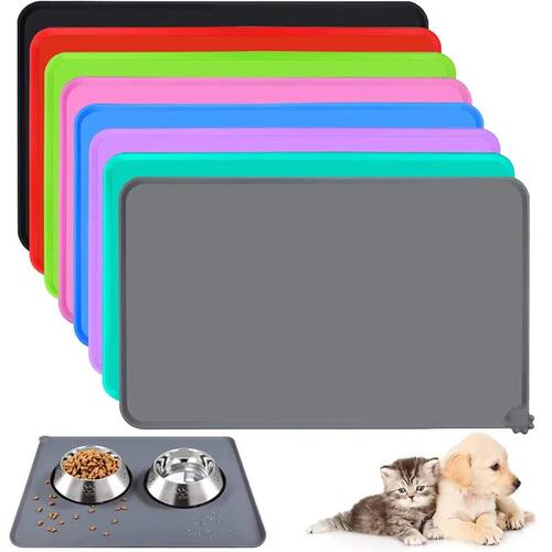 Pet Supplies Silicone Dog Bowl Mat with High Lips Non-Stick