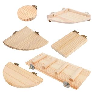 1Pc Pet Bird Parrot Wood Platform Stand Rack Toy Hamster Bra