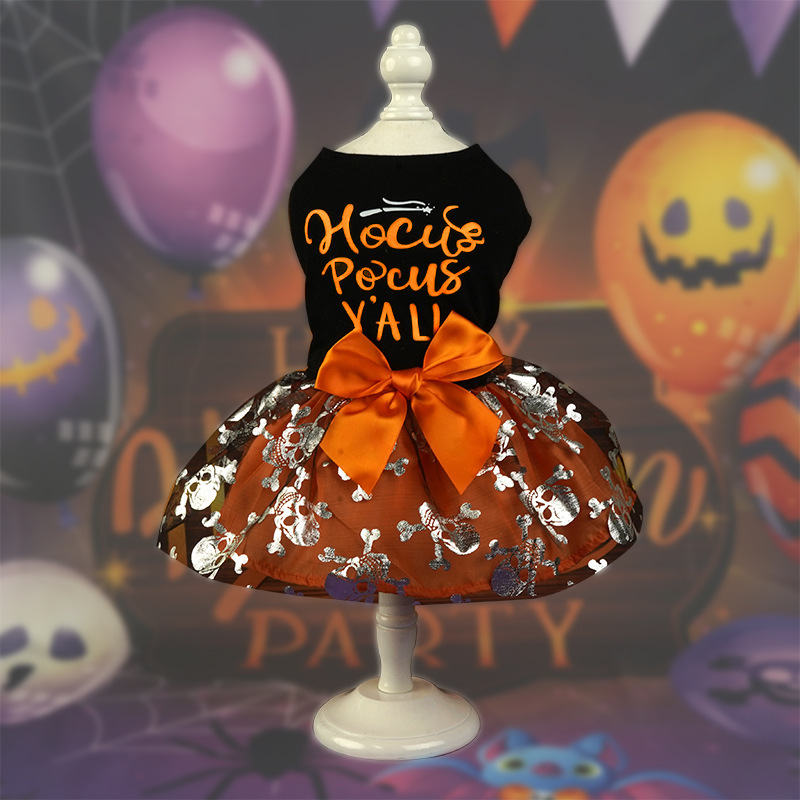 Halloween Party Dog Cat Dress Gauze Puffy