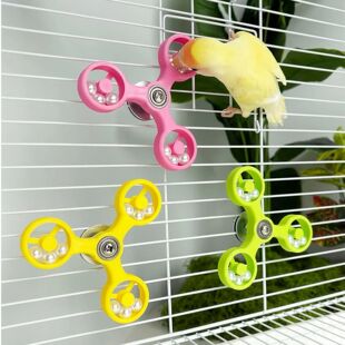 Interactive Parrot Toy Bird Cage Toy for Parrots Rotating To