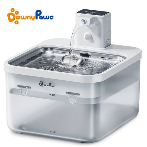 DownyPaws 2.5L Automatic Stainless Steel Cat Water Fountain