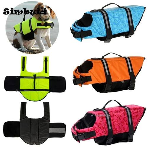 Dog Life Jacket Reflective Large Dogs Swimwear Safety Vest S