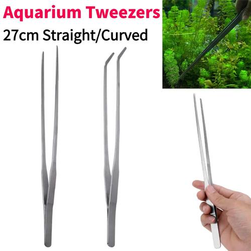 Stainless Steel Aquarium Tweezers Pliers Fish Tank Plant Aqu