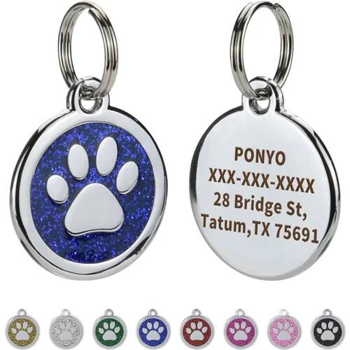 Pet ID Tags Free Engraving Pet Anti-lost Collar Pendant Pers