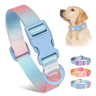 Fashion Durable Gradient Color Puppy Dog Collar Durable Nylo
