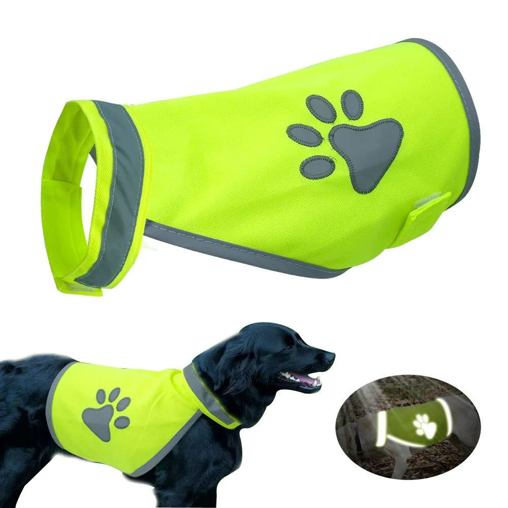 Reflective Dog Safety Vest High Visibility Fluorescent Pet H