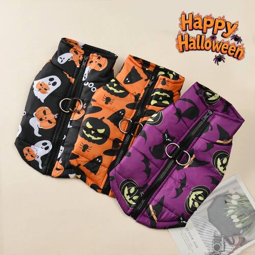 Halloween Dog Jacket Coat Autumn Winter Puppy Clothes For Sm