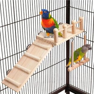 Bird Perches Platform Swing Climbing Ladder Parrot Cage Acce