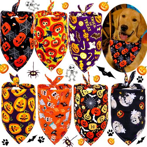 Halloween Dog Bandanas Dog Accessories for Small Large Dogs