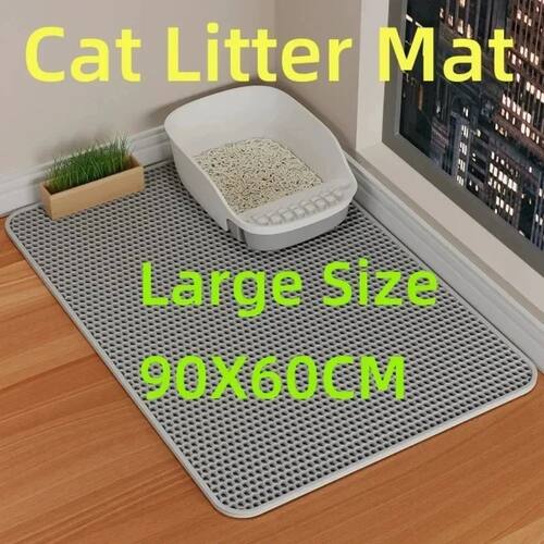 new 90X60CM Cat Litter Mat Waterproof Double Layer Pet Litte