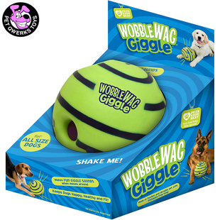 Wobble Inactive Fun Soun Ball Toy Glow Giggle Wag Dog