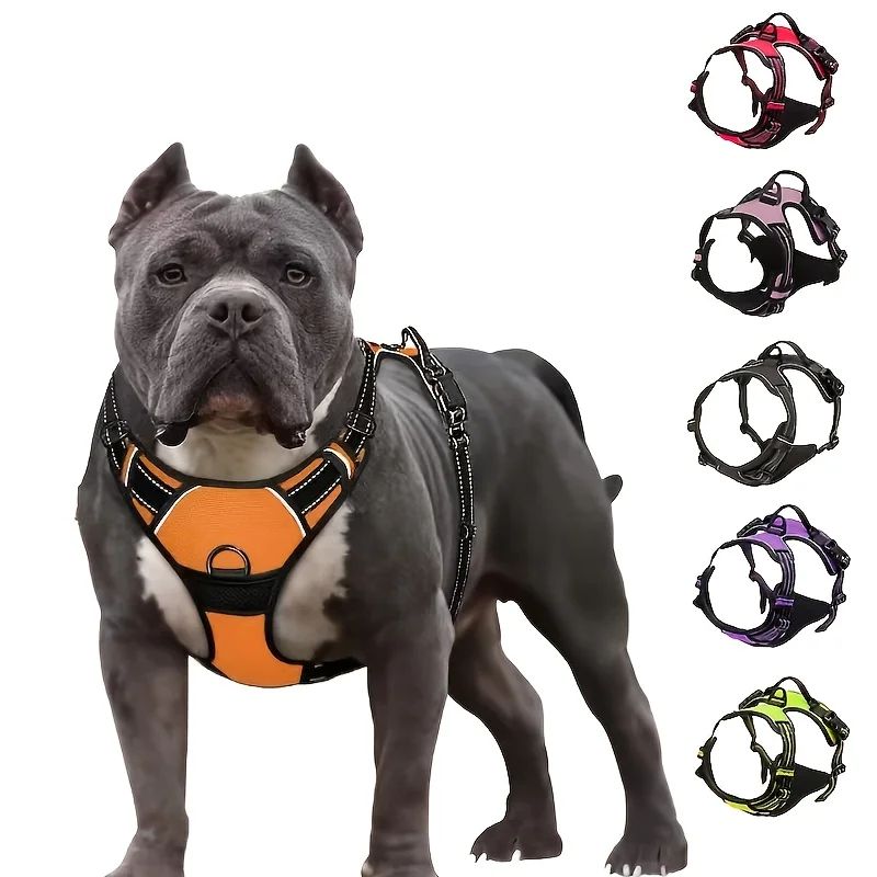 Adjustable Dog Harness Vest with Night Reflective Strip for