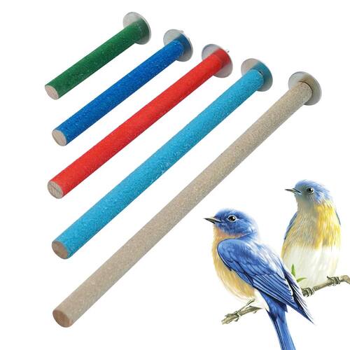 1Pc Pet Bird Chew Toys Parrot Perches Stand Platform Cage To