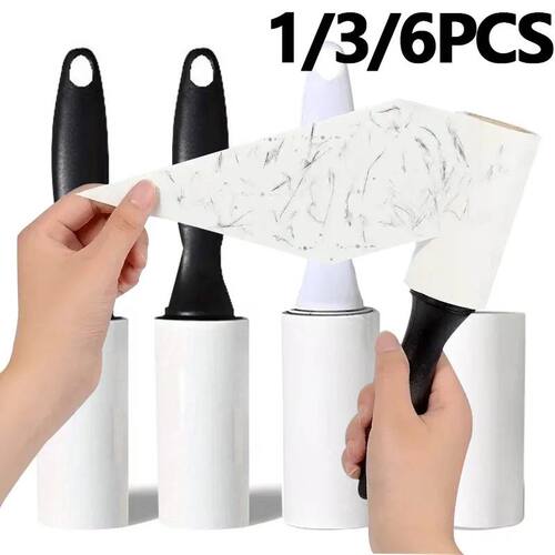 1/3/6PCS Heavy-Duty Lint Roller Set | Roller with Sheets for