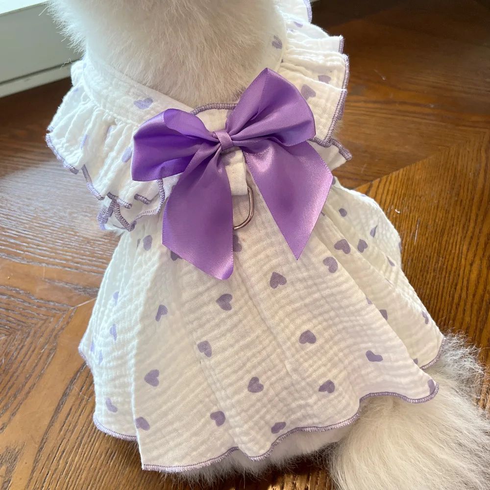 Pet dresses clothes for spring and summer dogs cats teddy be